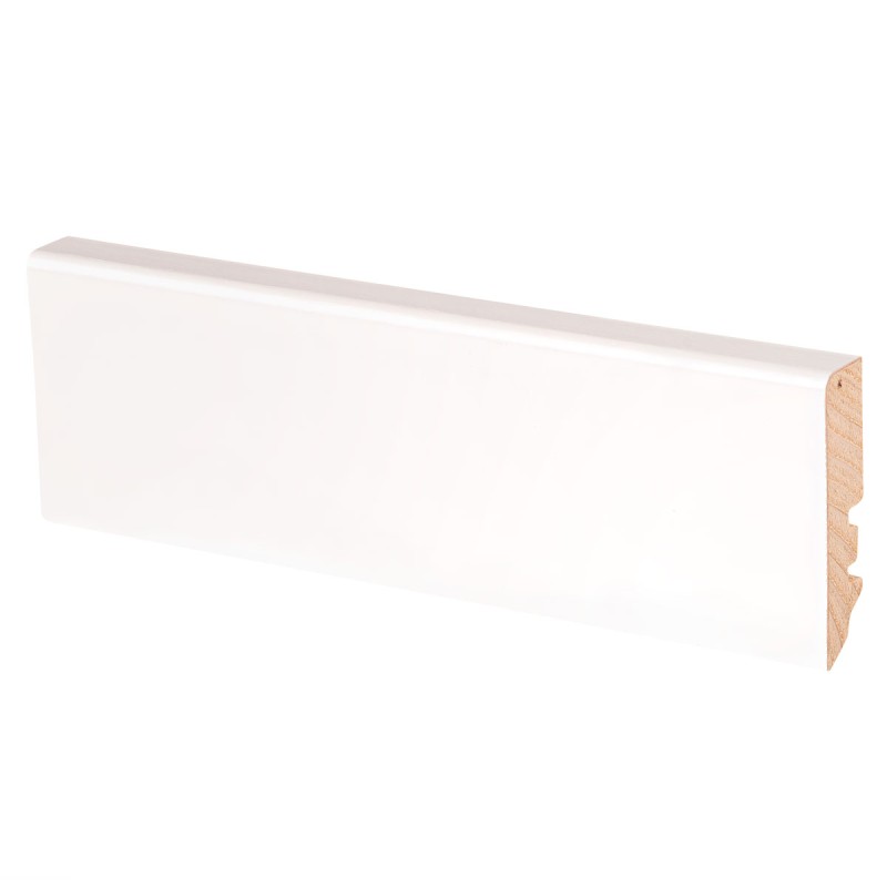 Battiscopa Sezione Quadrata 60x16mm in tanganica laccato bianco image