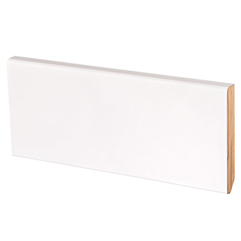 Battiscopa Sezione Quadrata 80x13mm in tanganica laccato bianco image
