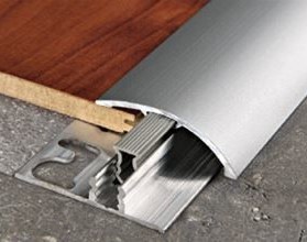Profilo di compensazione + base femmina colore Alluminio anodizzato per pavimenti laminato