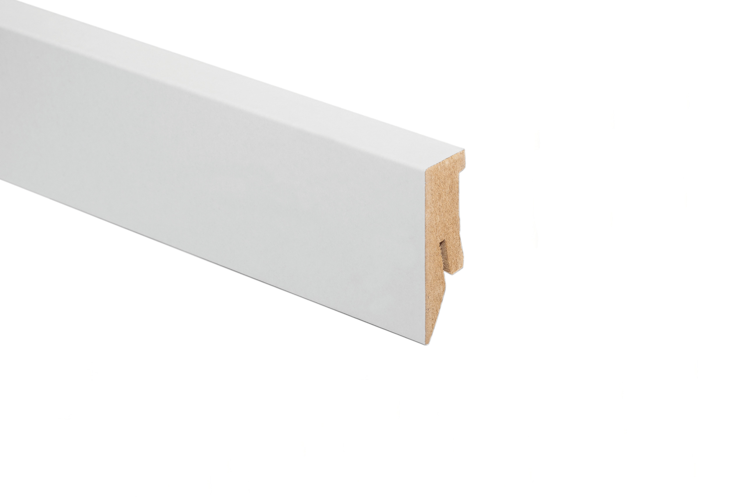 Battiscopa MDF BIANCO - 50x18mm - Sezione Quadrata