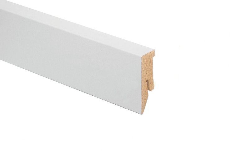 Battiscopa MDF BIANCO - 50x18mm - Sezione Quadrata image
