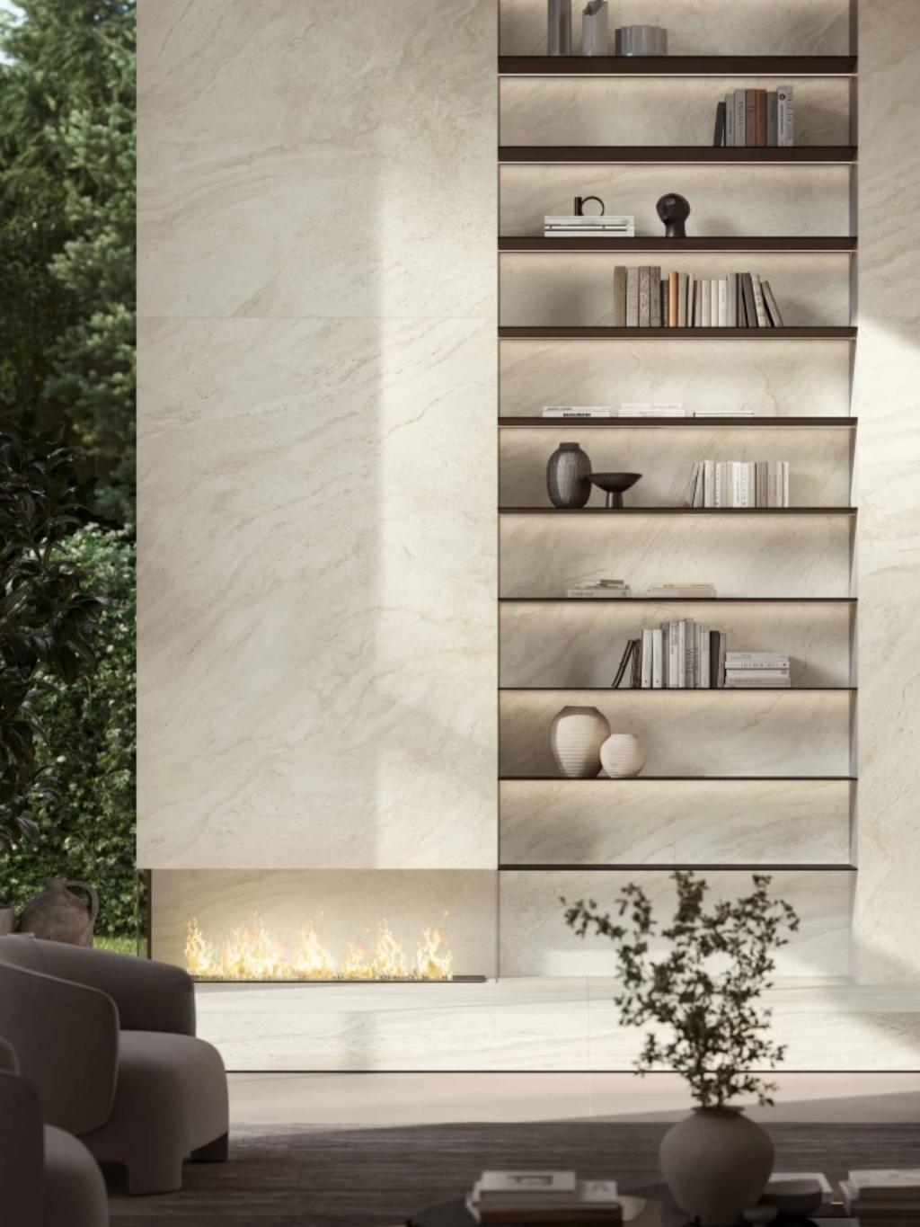 Travertino Halo White